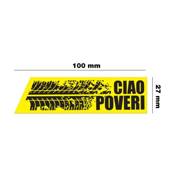 Simoni Racing ΑΥΤΟΚΟΛΛΗΤΟ CIAO POVERI ΚΙΤΡΙΝΟ 100x27mm SIMONI RACING - 1 ΤΕΜ.