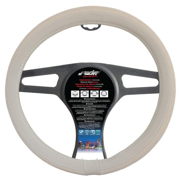 Simoni Racing FIAT 500 ΚΑΛΥΜΜΑ ΤΙΜΟΝΙΟΥ ΜΠΕΖ ΓΙΑ FIAT 500 37-39cm 50% ΔΕΡΜΑ+50% ΒΑΜΒΑΚΕΡΟ