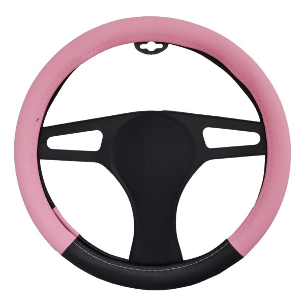Simoni Racing ΚΑΛΥΜΜΑ ΤΙΜΟΝΙΟΥ PINK LADY ΜΑΥΡΟ/ΡΟΖ ΟΙΚΟΛΟΓΙΚΟ ΔΕΡΜΑ 37-39cm - Image 2