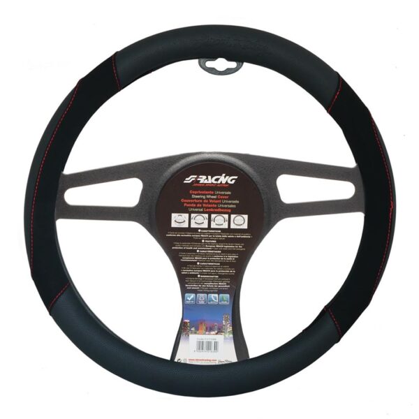 Simoni Racing ΚΑΛΥΜΜΑ ΤΙΜΟΝΙΟΥ SHAMY BLACK ΜΑΥΡΟ ΟΙΚΟΛΟΓΙΚΟ ΔΕΡΜΑ 37-39cm