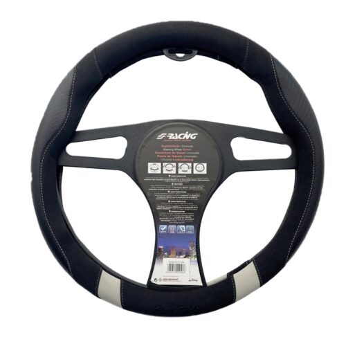 Simoni Racing ΚΑΛΥΜΜΑ ΤΙΜΟΝΙΟΥ GOOD VIBE R CARBON LOOK ΜΑΥΡΟ/ΓΚΡΙ ΟΙΚΟΛΟΓΙΚΟ ΔΕΡΜΑ 37-39cm SIMONI RACING  – 1 τεμ.