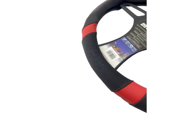 Simoni Racing ΚΑΛΥΜΜΑ ΤΙΜΟΝΙΟΥ GOOD VIBE R CARBON LOOK ΜΑΥΡΟ/KOKKINO ΟΙΚΟΛΟΓΙΚΟ ΔΕΡΜΑ 37-39cm SIMONI RACING  - 1 τεμ. - Image 3
