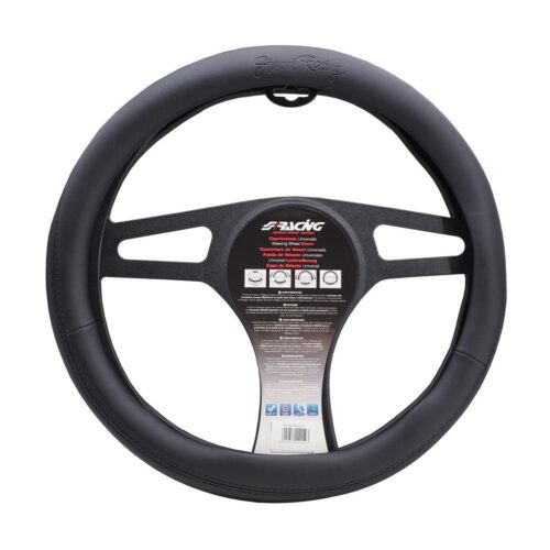 Simoni Racing ΚΑΛΥΜΜΑ ΤΙΜΟΝΙΟΥ EASY BLACK ΜΑΥΡΟ ΜΕ LOGO SIMONI RACING OIKOΛΟΓΙΚΟ ΔΕΡΜΑ 37-39cm SIMONI RACING  – 1 τεμ.