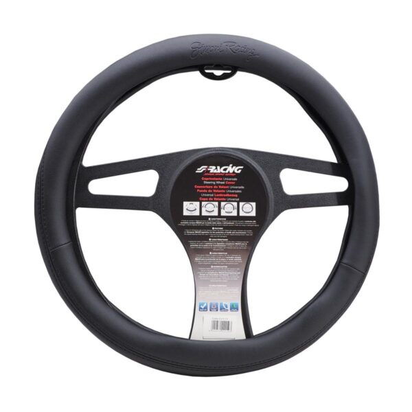 Simoni Racing ΚΑΛΥΜΜΑ ΤΙΜΟΝΙΟΥ EASY BLACK ΜΑΥΡΟ ΜΕ LOGO SIMONI RACING OIKOΛΟΓΙΚΟ ΔΕΡΜΑ 37-39cm SIMONI RACING  - 1 τεμ.