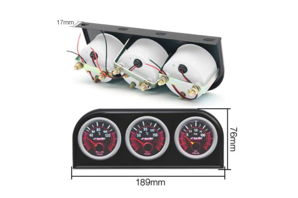 Simoni Racing ΒΑΣΗ/ΘΗΚΗ 3 ΟΡΓΑΝΩΝ 52mm ΓΙΑ ΤΗΝ ΘΕΣΗ RADIO-CD 1DIN ΜΗΚΟΥΣ 189mm ΣΕ ΜΑΥΡΟ ΧΡΩΜΑ SIMONI RACING  - 1 τεμ. - Image 4