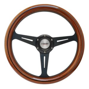 Simoni Racing ΤΙΜΟΝΙ FUTA35 ΞΥΛΙΝΟ/ΜΑΥΡΟ ΤΡΙΑΚΤΙΝΟ ΔΙΑΜΕΤΡΟΣ 350mm ΠΑΧΟΣ 95mm SIMONI RACING - 1 ΤΕΜ.