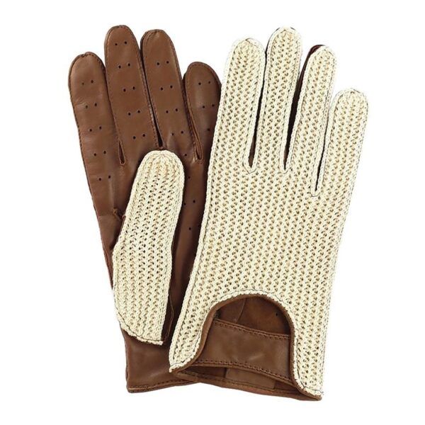 Simoni Racing ΓΑΝΤΙΑ ΟΔΗΓΟΥ ΔΕΡΜΑΤΙΝΑ/ΠΛΕΚΤΑ ΚΑΦΕ (M) VINTAGE GLOVES