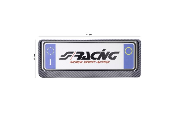 Simoni Racing ΠΛΑΙΣΙΟ ΠΙΝΑΚΙΔΑΣ CARBON LOOK ΕΜΠΡΟΣ​ SIMONI RACING 37 x 13 cm - 1 TEM. - Image 2