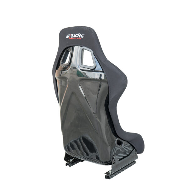 Simoni Racing ΚΑΘΙΣΜΑ ΣΚΑΦΗ LEWIS ΜΑΥΡΟ ΥΦΑΣΜΑ ΜΕ ΓΥΑΛΙΣΤΕΡΗ ΠΛΑΤΗ (ΜΕ ΣΙΔΗΡΟΔΡΟΜΟ) - Image 2