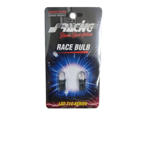 Simoni Racing T10 W5W 12V W2,1×9,5d 1LED ΚΑΡΦΙ ΛΕΥΚΟ (ΚΑΡΦΩΤΟ ΑΚΑΛΥΚΟ) BLISTER 2ΤΕΜ.