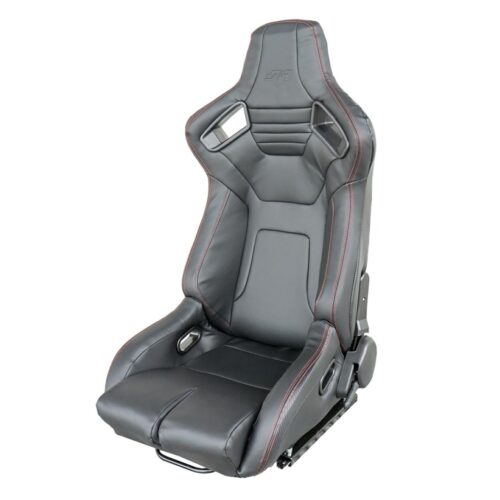 Simoni Racing ΚΑΘΙΣΜΑ EMERSON ΑΝΑΚΛΙΝΟΜΕΝΟ ΜΑΥΡΟ/CARBON ΟΙΚΟΛΟΓΙΚΟ ΔΕΡΜΑ ΜΕ ΚΟΚΚΙΝΗ ΡΑΦΗ (ΜΕ ΣΙΔΗΡΟΔΡΟΜΟ)