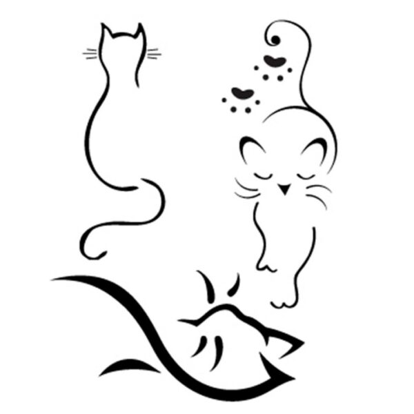 Simoni Racing ΑΥΤΟΚΟΛΛΗΤΑ ΓΑΤΕΣ KITTENS (ΦΥΛΛΟ 12 Χ 10 cm) - 3 ΤΕΜ.