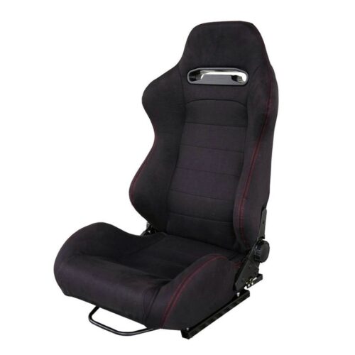 Simoni Racing ΚΑΘΙΣΜΑ MIKY 54 X 88 cm ΜΕ ΑΝΑΚΛΙΣΗ/ΣΙΔΗΡΟΔΡΟΜΟΥΣ (ΜΑΥΡΟ ΒΕΛΟΥΡ ΜΕ ΚΟΚΚΙΝΕΣ ΡΑΦΕΣ)