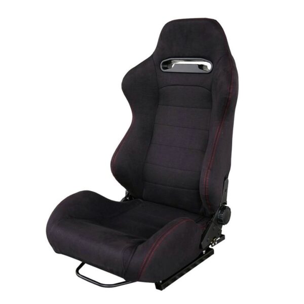 Simoni Racing ΚΑΘΙΣΜΑ MIKY 54 X 88 cm ΜΕ ΑΝΑΚΛΙΣΗ/ΣΙΔΗΡΟΔΡΟΜΟΥΣ (ΜΑΥΡΟ ΒΕΛΟΥΡ ΜΕ ΚΟΚΚΙΝΕΣ ΡΑΦΕΣ)