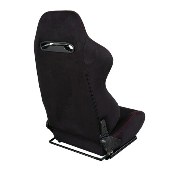 Simoni Racing ΚΑΘΙΣΜΑ MIKY 54 X 88 cm ΜΕ ΑΝΑΚΛΙΣΗ/ΣΙΔΗΡΟΔΡΟΜΟΥΣ (ΜΑΥΡΟ ΒΕΛΟΥΡ ΜΕ ΚΟΚΚΙΝΕΣ ΡΑΦΕΣ) - Image 2