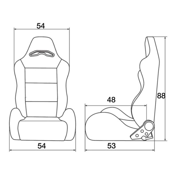 Simoni Racing ΚΑΘΙΣΜΑ MIKY 54 X 88 cm ΜΕ ΑΝΑΚΛΙΣΗ/ΣΙΔΗΡΟΔΡΟΜΟΥΣ (ΜΑΥΡΟ ΒΕΛΟΥΡ ΜΕ ΚΟΚΚΙΝΕΣ ΡΑΦΕΣ) - Image 3