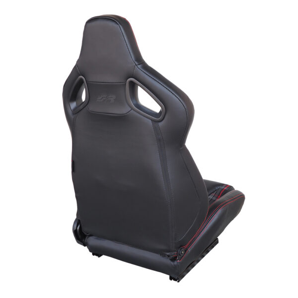 Simoni Racing ΚΑΘΙΣΜΑ JACKIE ΑΝΑΚΛΙΝΟΜΕΝΟ ΜΑΥΡΟ/ΚΑΡΟ ΜΕ ΣΙΔΗΡΟΔΡΟΜΟ SIMONI RACING - 1ΤΕΜ - Image 2