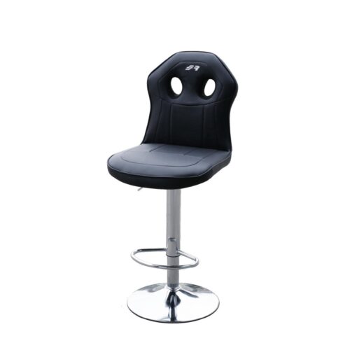 Simoni Racing ΚΑΡΕΚΛΑ ΠΑΓΚΟΥ BLACK OFFICE STOOL ΜΑΥΡΗ ΟΙΚΟΛΟΓΙΚΟ ΔΕΡΜΑ 360ΜΟΙΡΩΝ & ΡΥΘΜΙΖΟΜΕΝΟ ΥΨΟΣ 98-118cm SIMONI RACING – 1 TEM.