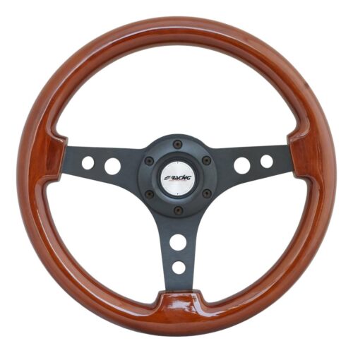 Simoni Racing ΤΙΜΟΝΙ ΤΑΜΒΑΥ ΤΡΙΛΑΜΟ ΞΥΛΙΝΟ/ΜΑΥΡΟ ΔΙΑΜΕΤΡΟΥ 330mm ΚΑΙ ΠΑΧΟΥΣ 95mm