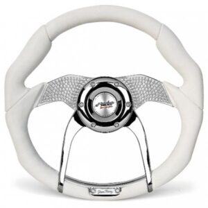 Simoni Racing ΤΙΜΟΝΙ TORQUE 350MM ΛΕΥΚΟ ΜΕ ΣΤΡΑΣ