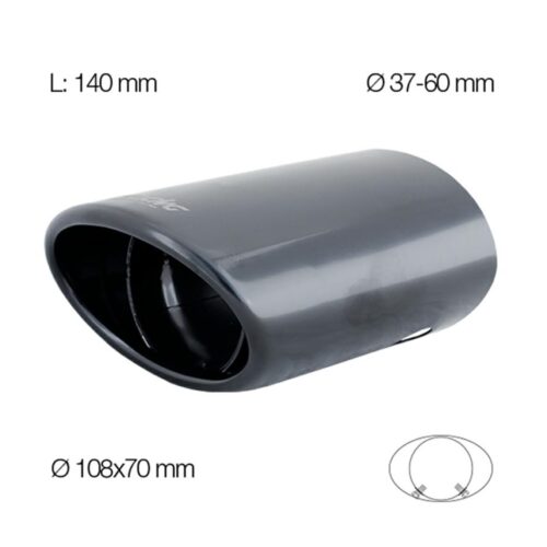 Simoni Racing ΜΠΟΥΚΑ TRX10N ΜΑΥΡΗ 140mm ΔΙΑΜΕΤΡΟΥ 37-60mm