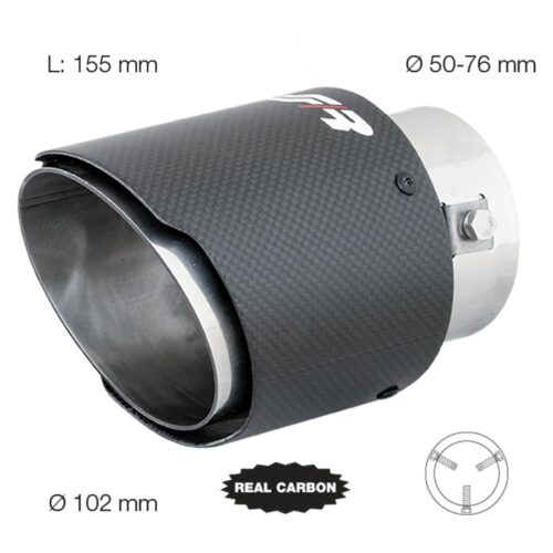 Simoni Racing ΑΚΡΟ ΕΞΑΤΜΙΣΗΣ REAL CARBON 50-76mm ΣΤΡΟΓΓΥΛΟ