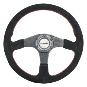 Simoni Racing ΤΙΜΟΝΙ WALTER ΜΑΥΡΟ/CARBON ΣΟΥΕΤ ΜΕ ΚΟΚΚΙΝΗ ΡΑΦΗ ΤΡΙΑΚΤΙΝΟ ΔΙΑΜΕΤΡΟΣ 350mm ΠΑΧΟΣ 105mm ΒΑΡΟΣ 900gr