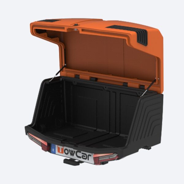 Enganches Aragon ΜΠΑΓΚΑΖΙΕΡΑ ΚΟΤΣΑΔΟΡΟΥ 400 LT TOWBOX V3 SPORT ORANGE (ΠΟΡΤΟΚΑΛΙ) ΜΕ LED ΦΑΝΑΡΙΑ - Image 2