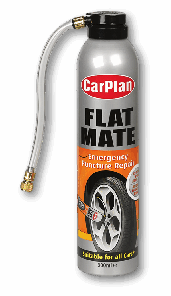CarPlan ΑΦΡΟΣ ΕΠΙΣΚΕΥΗΣ ΕΛΑΣΤΙΚΩΝ (ΓΙΑ ΕΛΑΣΤΙΚΑ ΕΩΣ 155-R13) CARPLAN FLAT MATE (ΤΥΠΟΥ FAST) 300ML