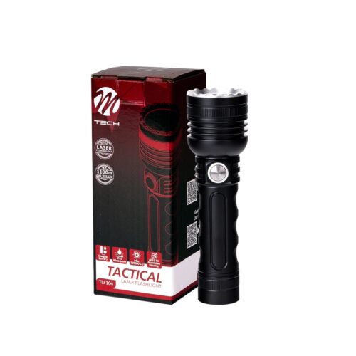 M-Tech ΦΑΚΟΣ ΧΕΙΡΟΣ 1x10W 490lm IP65 140mm Φ40mm 5000mAh Li-ion TACTICAL LASER FLASHLIGHT M-TECH – 1 Τεμ.