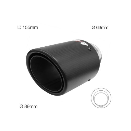 Simoni Racing ΑΚΡΟ ΕΞΑΤΜΙΣΗΣ TRX95C REAL CARBON 63-89mm ΜΗΚΟΣ 155mm