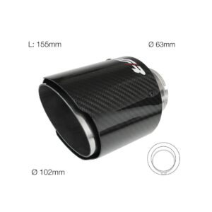Simoni Racing ΑΚΡΟ ΕΞΑΤΜΙΣΗΣ TRX96C REAL CARBON 63-102mm ΜΗΚΟΣ 155mm