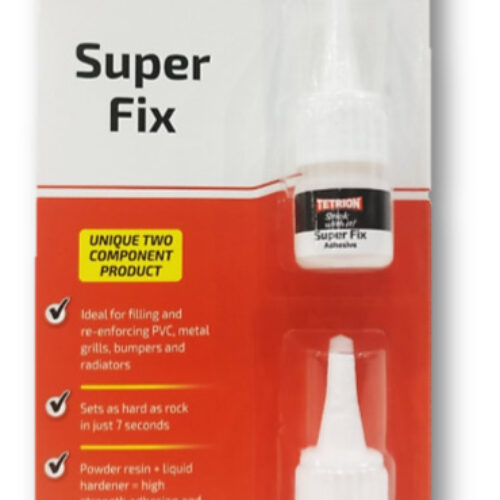 CarPlan ΚΟΛΛΑ ΓΙΑ PVC /ΜΕΤΑΛΛΑ/ΞΥΛΟ/ΠΕΤΡΑ/ΓΥΑΛΙ/ΚΑΟΥΤΣΟΥΚ/ΚΕΡΑΜΙΚΑ TETRION SUPER FIX 2x4ml – 2 ΤΕΜ