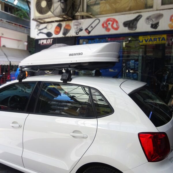 MENABO KIT ΜΕ ΜΠΑΡΕΣ ΟΡΟΦΗΣ ΓΙΑ VW POLO 6R/6C 5D 2010-2017 ΑΛΟΥΜΙΝΙΟΥ ΚΑΙ ΜΠΑΓΚΑΖΙΕΡΑ ΟΡΟΦΗΣ MANIA 400 MENABO (AL1-3360/MB-FIX040G-3290/MB-3390/MB) - Image 3