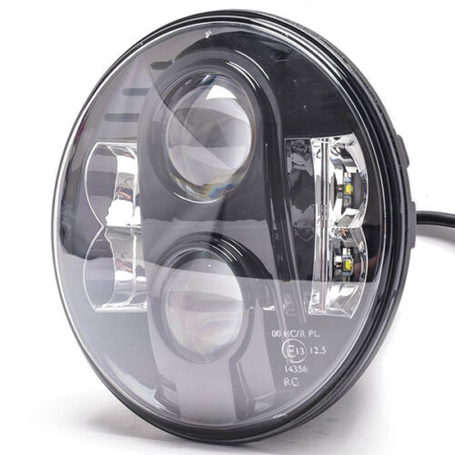 M-Tech ΦΑΝΑΡΙ ΣΤΡΟΓΓΥΛΟ 7 ΙΝΤΣΩΝ ME 8LED CREE (XML-10W) 9-36V 6000-6500K ΜΑΥΡΟ