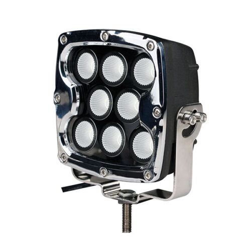 M-Tech ΠΡΟΒΟΛΕΑΣ ΟΔΗΓΗΣΗΣ LED DRIVING LIGHTS  ΜΑΥΡΟΣ/ΧΡΩΜΙΟ 10-32V 80W 5600lm CREE LED ΤΕΤΡΑΓΩΝΟΣ (130 x 130 x 86 mm) M-TECH