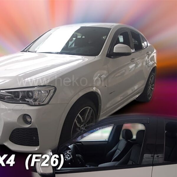Heko ΑΝΕΜΟΘΡΑΥΣΤΕΣ ΓΙΑ BMW X4 F26 5D 2013-2018 ΖΕΥΓΑΡΙ ΑΠΟ ΕΥΚΑΜΠΤΟ ΦΙΜΕ ΠΛΑΣΤΙΚΟ HEKO - 2 ΤΕΜ.