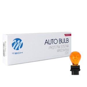 M-Tech PY27/7W 12V WX2,5x16q ΠΟΡΤΟΚΑΛΙ ΑΛΟΓΟΝΟΥ ΚΟΥΤΙ M-TECH -10 ΤΕΜ.