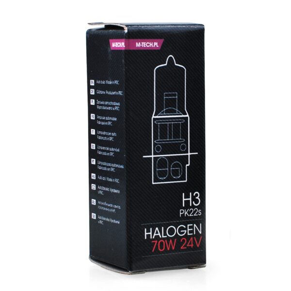 M-Tech H3 24V 70W PK22s STANDARD ΑΛΟΓΟΝΟΥ ΚΟΥΤΙ 1ΤΕΜ. M-TECH - Image 2