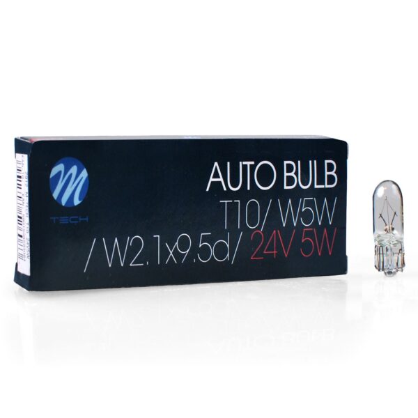 M-Tech T10 W5W 24V 5W W2,1x9,5d (ΚΑΡΦΩΤΟ ΑΚΑΛΥΚΟ) STANDARD ΑΛΟΓΟΝΟΥ ΚΟΥΤΙ 10ΤΕΜ. M-TECH - Image 2