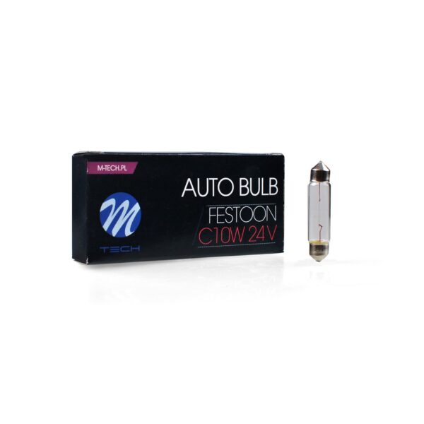 M-Tech ΛΑΜΠΑΚΙΑ ΠΛΑΦΟΝΙΕΡΑΣ 10W 24V SV8,5 41mm STANDARD ΑΛΟΓΟΝΟΥ 10ΤΕΜ. M-TECH - Image 3