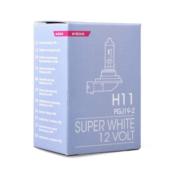 M-Tech H11 12V 55W PGJ19-2 COLOR SUPERWHITE 1ΤΕΜ. M-TECH - Image 2