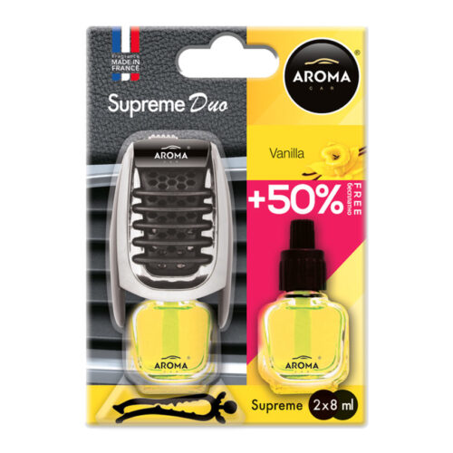 Amio ΑΡΩΜΑΤΙΚΟ ΑΕΡΑΓΩΓΟΥ AROMA SUPREME DUO +50% ΒΑΝΙΛΙΑ AMIO – 1 ΤΕΜ.