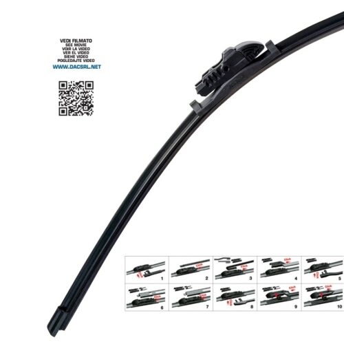 OtoTop Υαλοκαθαριστήρας νέου τύπου ALL-IN-ONE 33 cm με μονό αντάπτορα γενικής χρήσης για 10 τύπους μπράτσων OTOTOP – 1 τεμάχιο