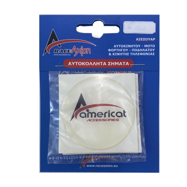 Race Axion AMERICAT ΜΟΝΟΓΡΑΜΜΑ ΑΥΤΟΚΟΛΛΗΤΑ ΖΑΝΤΩΝ 7,2 cm ΛΕΥΚΟ/ΚΟΚΚΙΝΟ/ΜΑΥΡΟ ΣΜΑΛΤΟΥ - 4 ΤΕΜ. - Image 3
