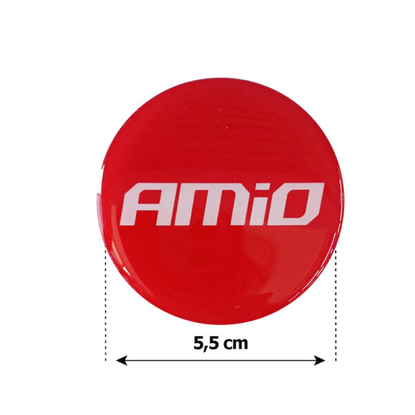Race Axion AMiO ΑΥΤΟΚΟΛΛΗΤΑ ΖΑΝΤΩΝ 5,5 cm ΛΕΥΚΟ/ΚΟΚΚΙΝΟ ΣΜΑΛΤΟΥ - 4 ΤΕΜ. - Image 2
