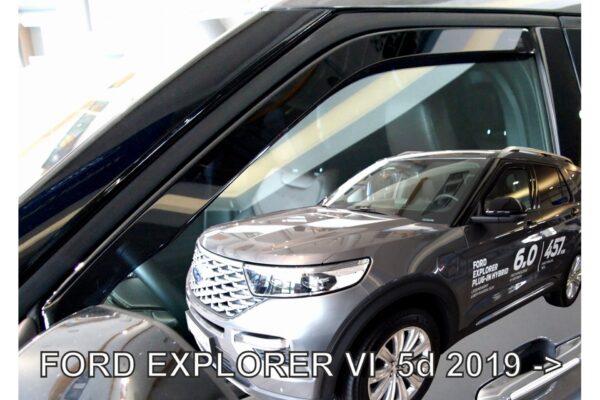 Heko ΑΝΕΜΟΘΡΑΥΣΤΕΣ ΓΙΑ FORD EXPLORER 5D 2019+  ΖΕΥΓΑΡΙ ΑΠΟ ΕΥΚΑΜΠΤΟ ΦΙΜΕ ΠΛΑΣΤΙΚΟ HEKO - 2 ΤΕΜ.