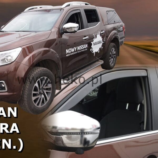 Heko ΑΝΕΜΟΘΡΑΥΣΤΕΣ ΓΙΑ NISSAN NAVARA D23 4D 2014+ / NP300 2014+ ΖΕΥΓΑΡΙ ΑΠΟ ΕΥΚΑΜΠΤΟ ΦΙΜΕ ΠΛΑΣΤΙΚΟ HEKO - 2 ΤΕΜ.