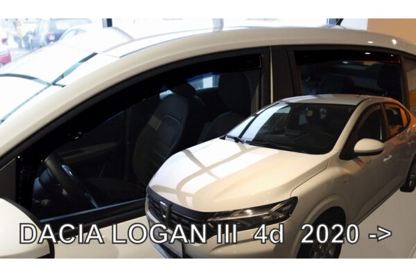 Heko ΑΝΕΜΟΘΡΑΥΣΤΕΣ ΓΙΑ DACIA LOGAN 4D SEDAN 2020+  ΣΕΤ ΑΥΤΟΚΙΝΗΤΟΥ ΑΠΟ ΕΥΚΑΜΠΤΟ ΦΙΜΕ ΠΛΑΣΤΙΚΟ HEKO - 4 ΤΕΜ.