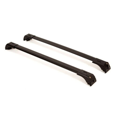 Omtec ΜΠΑΡΕΣ ΟΡΟΦΗΣ ΓΙΑ ΧΑΜΗΛΕΣ ΓΙΑ RAISED RAILS 100CM ΜΑΥΡΕΣ ΑΛΟΥΜΙΝΙΟΥ ΜΕ ΚΛΕΙΔΙ 2ΤΕΜ